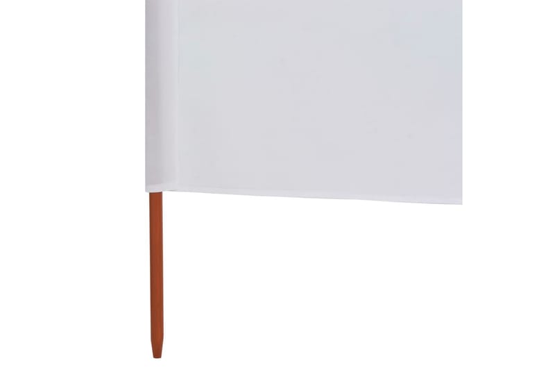 Vindskjerm 3 paneler stoff 400x80 cm sandhvit - Hvit - Hagemøbler - Solbeskyttelse - Avskjerming & vindskjerm - Skjerm