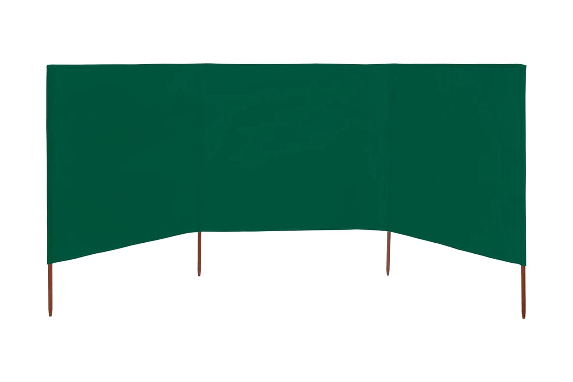 Vindskjerm 3 paneler stoff 400x160 cm grønn - Grønn - Hagemøbler - Solbeskyttelse - Avskjerming & vindskjerm - Skjerm