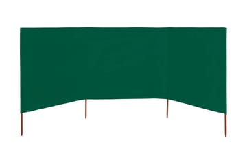 Vindskjerm 3 paneler stoff 400x160 cm grønn - Grønn - Hagemøbler - Solbeskyttelse - Avskjerming & vindskjerm - Skjerm