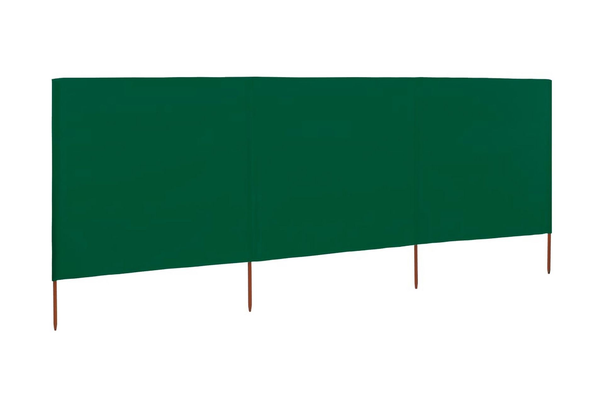 Vindskjerm 3 paneler stoff 400x160 cm grønn - Grønn - Hagemøbler - Solbeskyttelse - Avskjerming & vindskjerm - Skjerm