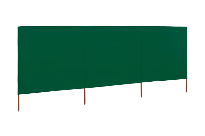 Vindskjerm 3 paneler stoff 400x160 cm grønn - Grønn - Hagemøbler - Solbeskyttelse - Avskjerming & vindskjerm - Skjerm