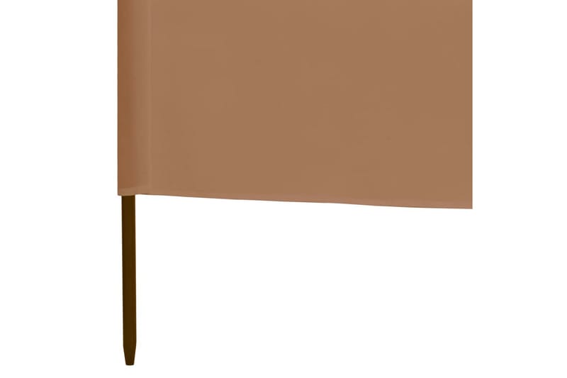 Vindskjerm 3 paneler stoff 400x80 cm gråbrun - Brun - Sikkerhet & vindubeskyttelse veranda - Avskjerming & vindskjerm - Skjerm