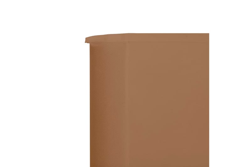 Vindskjerm 5 paneler stoff 600x80 cm gråbrun - Brun - Sikkerhet & vindubeskyttelse veranda - Avskjerming & vindskjerm - Skjerm