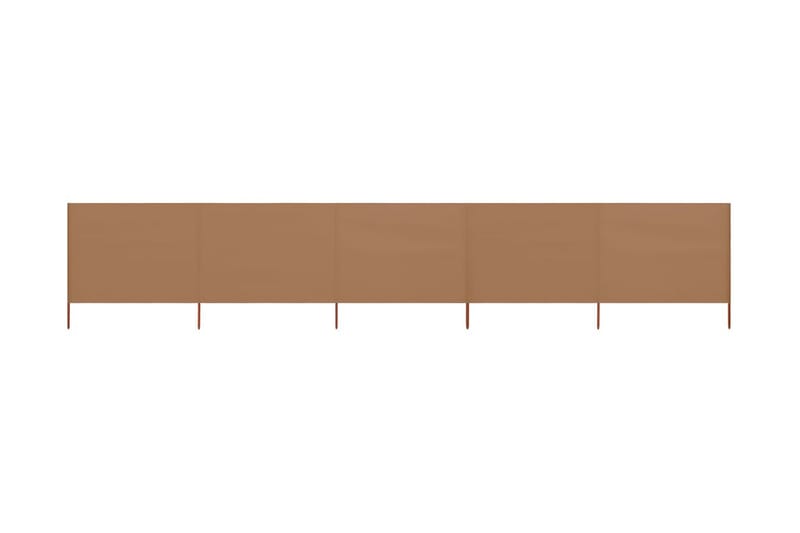 Vindskjerm 5 paneler stoff 600x120 cm gråbrun - Brun - Hagemøbler - Solbeskyttelse - Avskjerming & vindskjerm - Skjerm