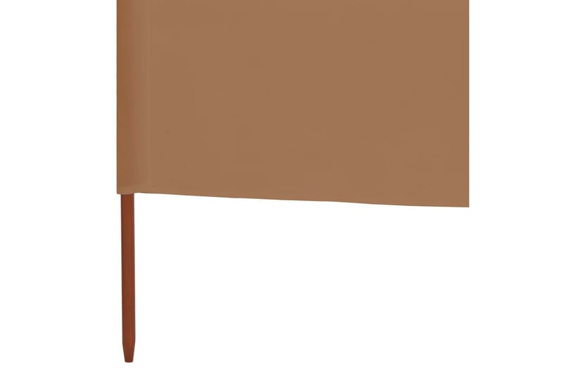 Vindskjerm 5 paneler stoff 600x120 cm gråbrun - Brun - Sikkerhet & vindubeskyttelse veranda - Avskjerming & vindskjerm - Skjerm