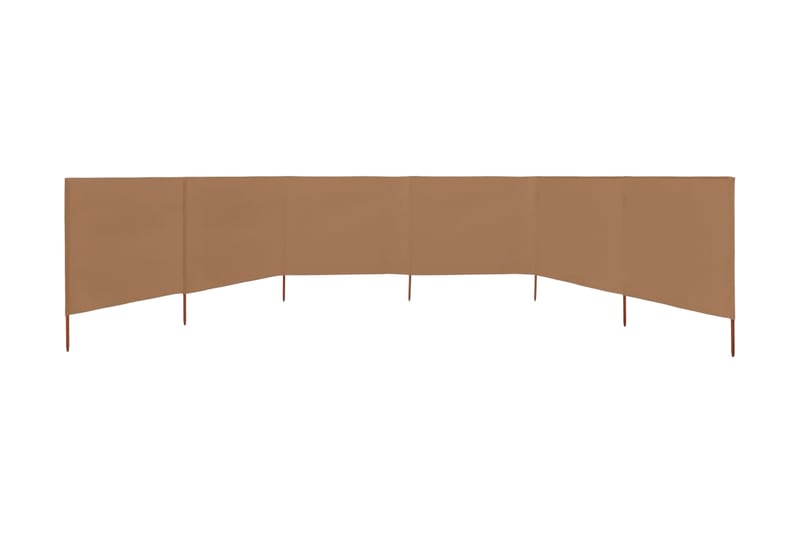 Vindskjerm 6 paneler stoff 800x160 cm gråbrun - Brun - Hagemøbler - Solbeskyttelse - Avskjerming & vindskjerm - Skjerm