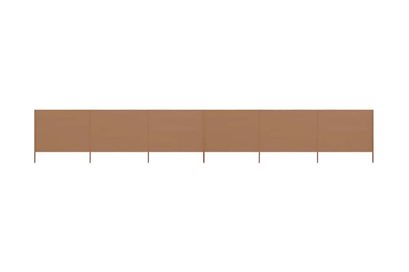Vindskjerm 6 paneler stoff 800x160 cm gråbrun - Brun - Hagemøbler - Solbeskyttelse - Avskjerming & vindskjerm - Skjerm