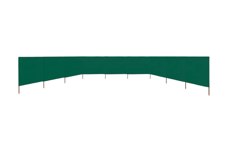 Vindskjerm 9 paneler stoff 1200x80 cm grønn - Grønn - Hagemøbler - Solbeskyttelse - Avskjerming & vindskjerm - Skjerm