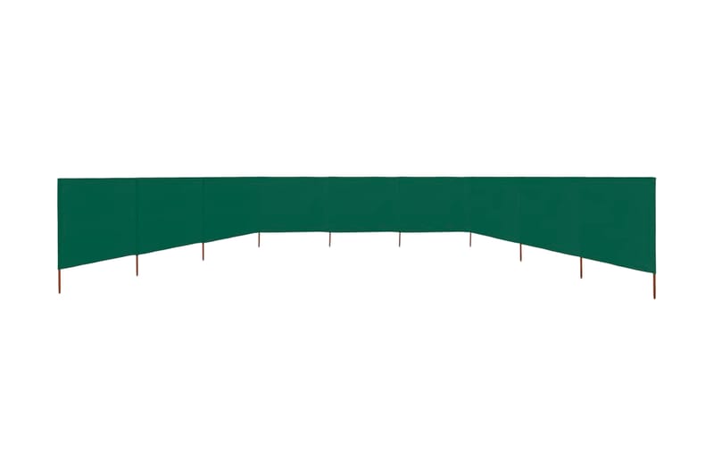 Vindskjerm 9 paneler stoff 1200x80 cm grønn - Grønn - Sikkerhet & vindubeskyttelse veranda - Avskjerming & vindskjerm - Skjerm