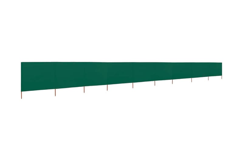 Vindskjerm 9 paneler stoff 1200x80 cm grønn - Grønn - Hagemøbler - Solbeskyttelse - Avskjerming & vindskjerm - Skjerm