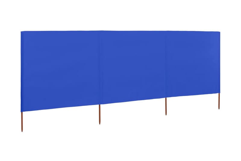 Vindskjermer 3 paneler stoff 400x80 cm asurblå - Blå - Hagemøbler - Solbeskyttelse - Avskjerming & vindskjerm - Skjerm