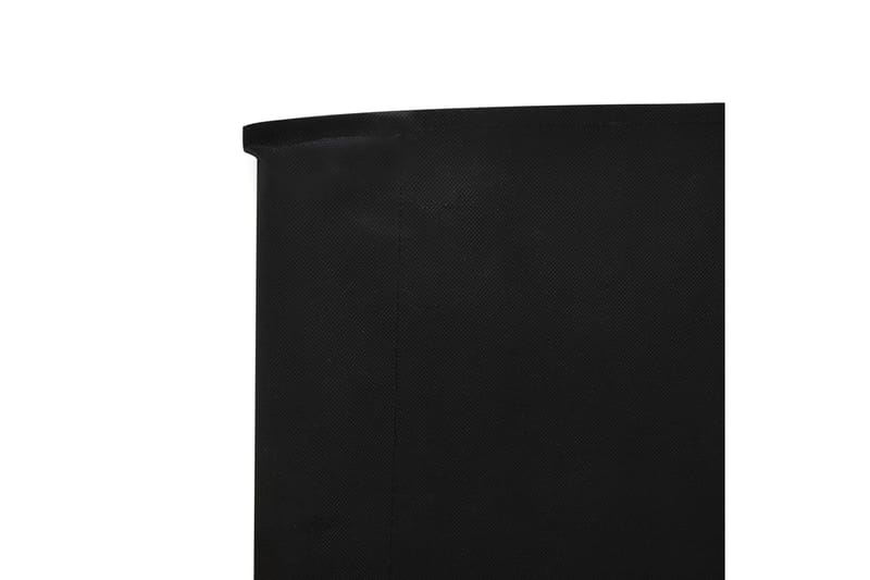 Vindskjerm 3 paneler stoff 400x160 cm svart - Svart - Hagemøbler - Solbeskyttelse - Avskjerming & vindskjerm