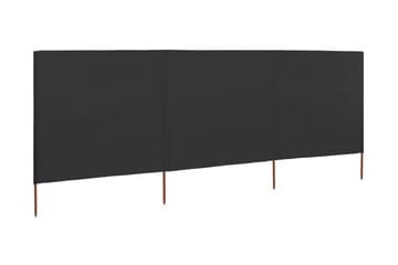 Vindskjerm 3 paneler stoff 400x80 cm antrasitt - Grå - Hagemøbler - Solbeskyttelse - Avskjerming & vindskjerm