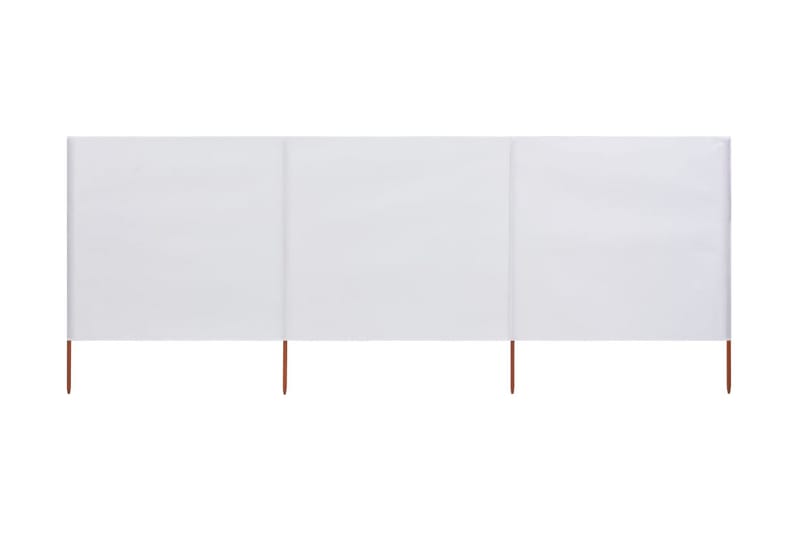 Vindskjerm 3 paneler stoff 400x160 cm sandhvit - Hvit - Hagemøbler - Solbeskyttelse - Avskjerming & vindskjerm