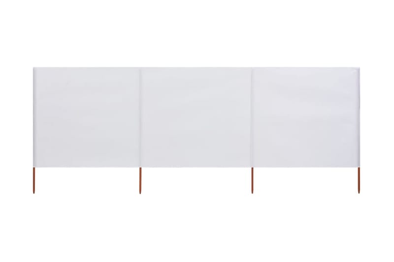 Vindskjerm 3 paneler stoff 400x160 cm sandhvit - Hvit - Skjerm - Sikkerhet & vindubeskyttelse veranda - Avskjerming & vindskjerm