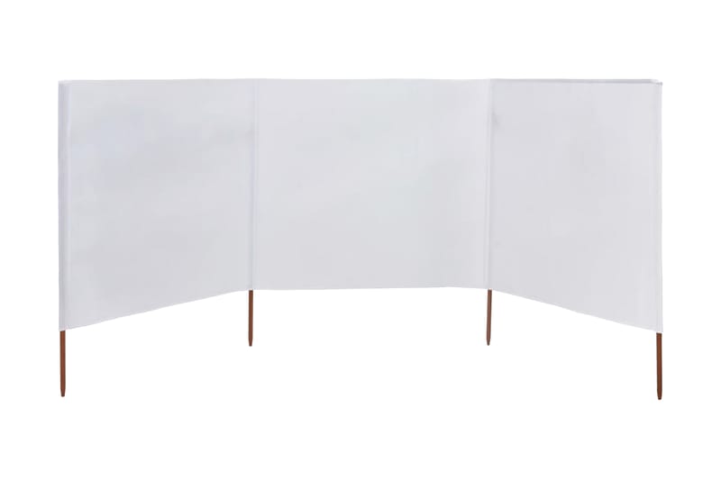 Vindskjerm 3 paneler stoff 400x120 cm hvit - Sikkerhet & vindubeskyttelse veranda - Avskjerming & vindskjerm - Skjerm