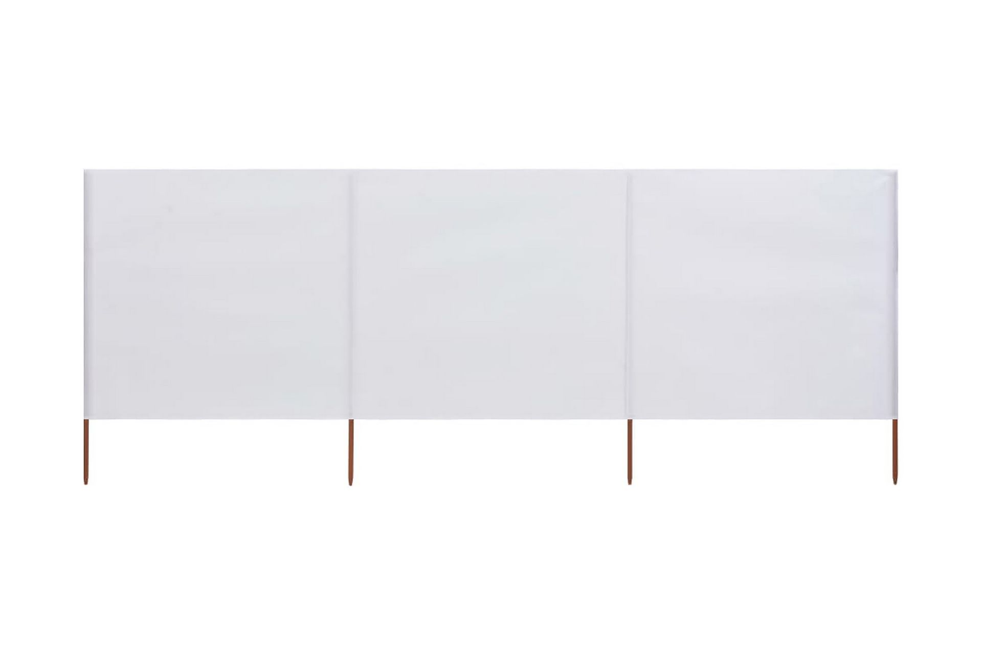 Vindskjerm 3 paneler stoff 400x120 cm hvit - Hagemøbler - Solbeskyttelse - Avskjerming & vindskjerm