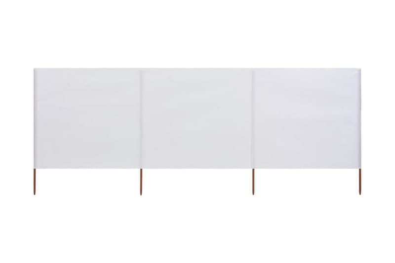 Vindskjerm 3 paneler stoff 400x120 cm hvit - Hagemøbler - Solbeskyttelse - Avskjerming & vindskjerm