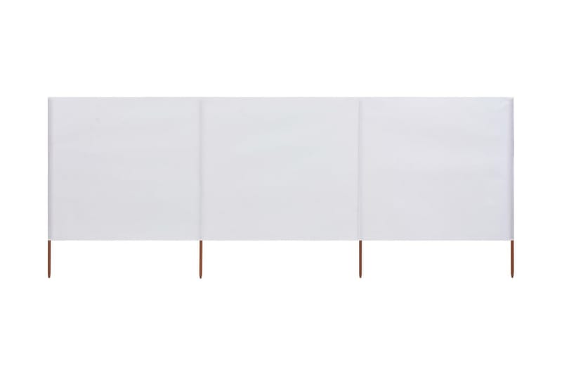 Vindskjerm 3 paneler stoff 400x120 cm hvit - Sikkerhet & vindubeskyttelse veranda - Avskjerming & vindskjerm - Skjerm