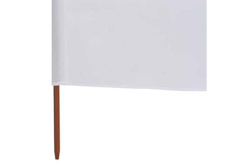 Vindskjerm 3 paneler stoff 400x120 cm hvit - Hagemøbler - Solbeskyttelse - Avskjerming & vindskjerm