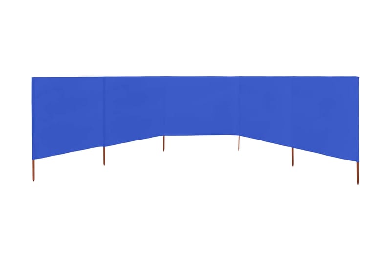 Vindskjerm 5 paneler stoff 600x80 cm asurblå - Blå - Skjerm - Sikkerhet & vindubeskyttelse veranda - Avskjerming & vindskjerm