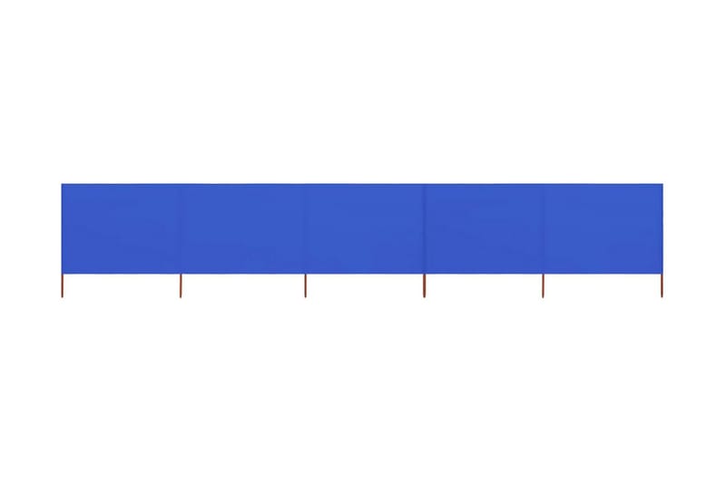 Vindskjerm 5 paneler stoff 600x80 cm asurblå - Blå - Hagemøbler - Solbeskyttelse - Avskjerming & vindskjerm