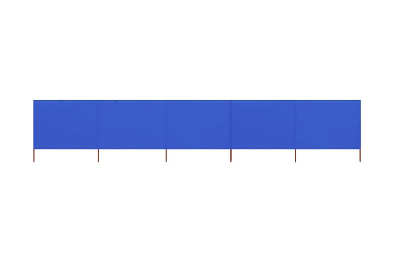 Vindskjerm 5 paneler stoff 600x80 cm asurblå - Blå - Skjerm - Sikkerhet & vindubeskyttelse veranda - Avskjerming & vindskjerm