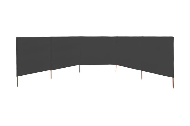 Vindskjerm 5 paneler stoff 600x80 cm antrasitt - Grå - Hagemøbler - Solbeskyttelse - Avskjerming & vindskjerm