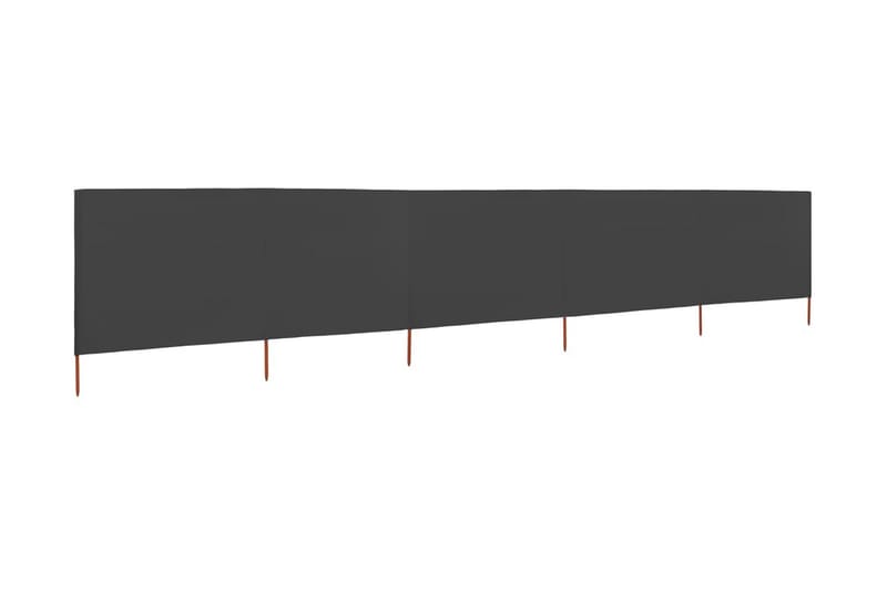 Vindskjerm 5 paneler stoff 600x80 cm antrasitt - Grå - Hagemøbler - Solbeskyttelse - Avskjerming & vindskjerm
