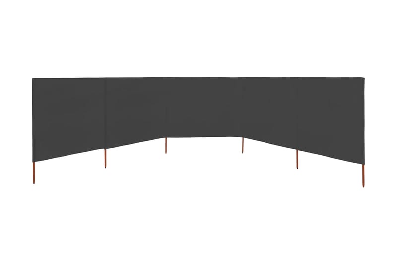 Vindskjerm 5 paneler stoff 600x160 cm antrasitt - Grå - Hagemøbler - Solbeskyttelse - Avskjerming & vindskjerm