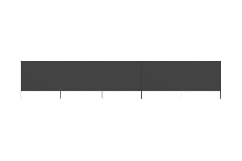 Vindskjerm 5 paneler stoff 600x160 cm antrasitt - Grå - Sikkerhet & vindubeskyttelse veranda - Avskjerming & vindskjerm - Skjerm