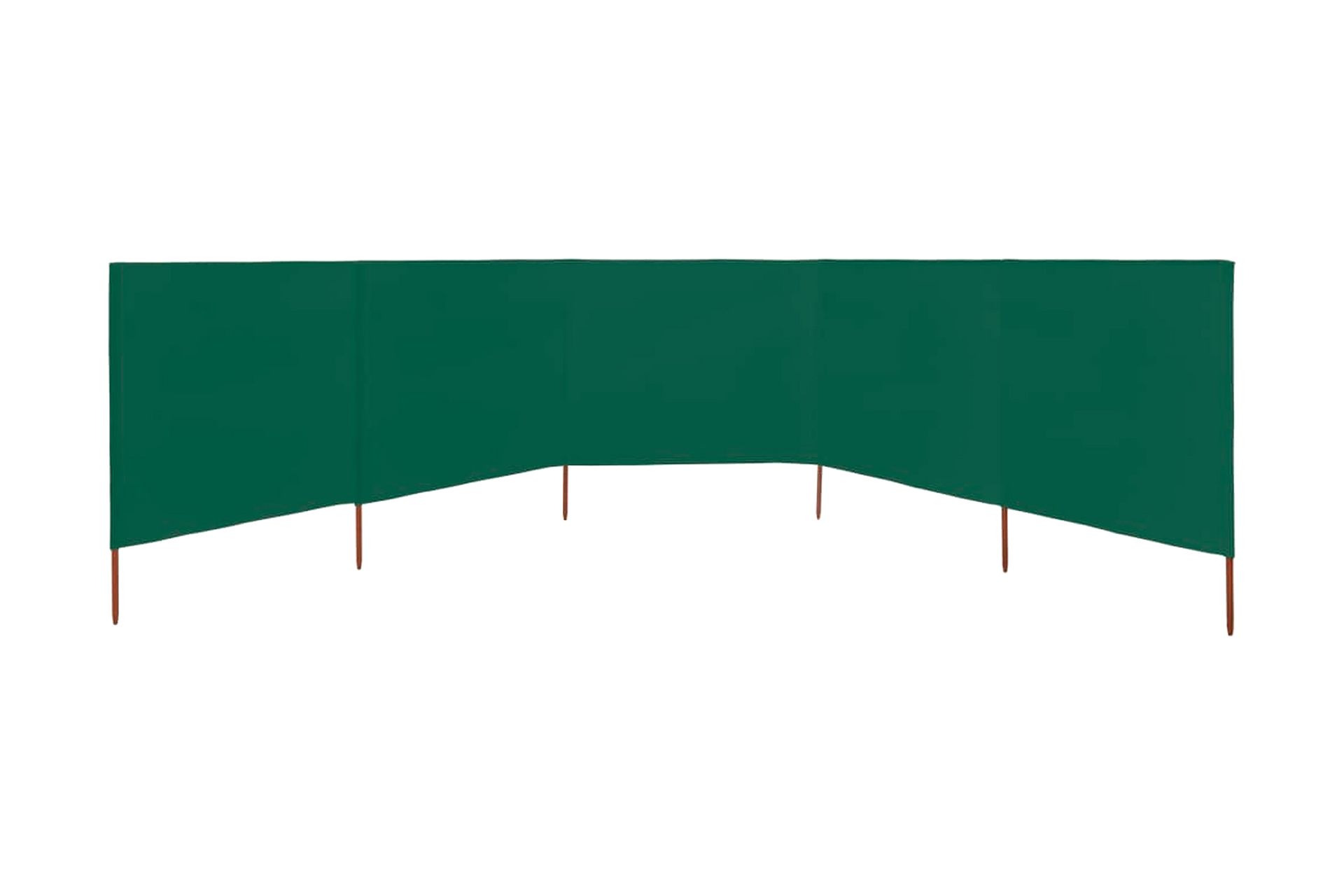 Vindskjerm 5 paneler stoff 600x80 cm grønn - Grønn - Hagemøbler - Solbeskyttelse - Avskjerming & vindskjerm