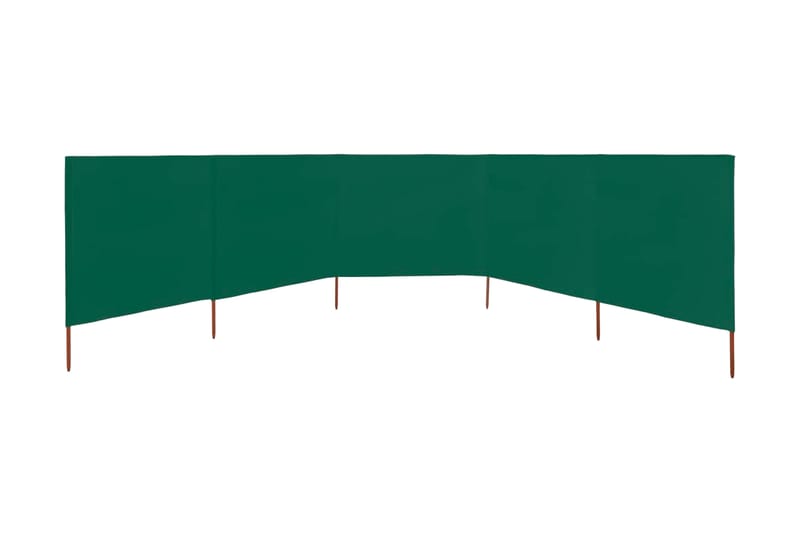 Vindskjerm 5 paneler stoff 600x80 cm grønn - Grønn - Hagemøbler - Solbeskyttelse - Avskjerming & vindskjerm