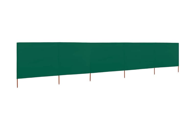 Vindskjerm 5 paneler stoff 600x80 cm grønn - Grønn - Skjerm - Sikkerhet & vindubeskyttelse veranda - Avskjerming & vindskjerm