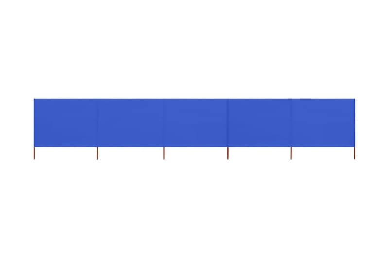 Vindskjerm 5 paneler stoff 600x160 cm asurblå - Blå - Hagemøbler - Solbeskyttelse - Avskjerming & vindskjerm