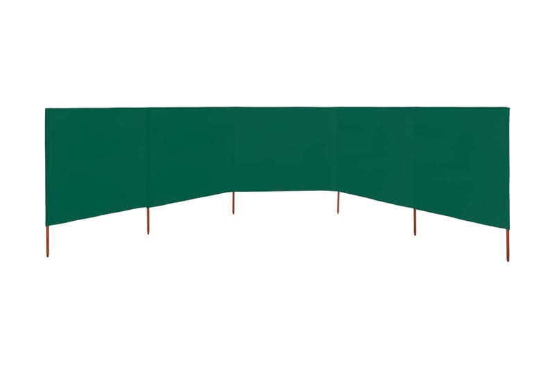 Vindskjerm 5 paneler stoff 600x120 cm grønn - Grønn - Sikkerhet & vindubeskyttelse veranda - Avskjerming & vindskjerm - Skjerm