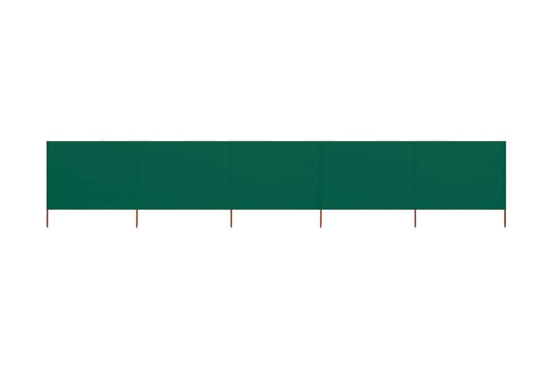 Vindskjerm 5 paneler stoff 600x120 cm grønn - Grønn - Hagemøbler - Solbeskyttelse - Avskjerming & vindskjerm