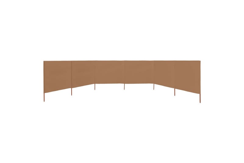 Vindskjerm 6 paneler stoff 800x120 cm gråbrun - Brun - Hagemøbler - Solbeskyttelse - Avskjerming & vindskjerm