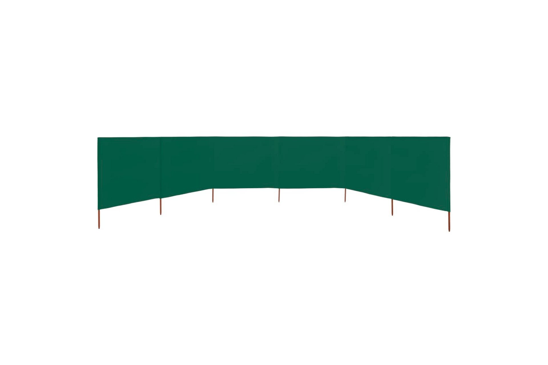 Vindskjerm 6 paneler stoff 800x120 cm grønn - Grønn - Hagemøbler - Solbeskyttelse - Avskjerming & vindskjerm