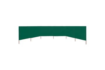 Vindskjerm 6 paneler stoff 800x120 cm grønn - Grønn - Hagemøbler - Solbeskyttelse - Avskjerming & vindskjerm