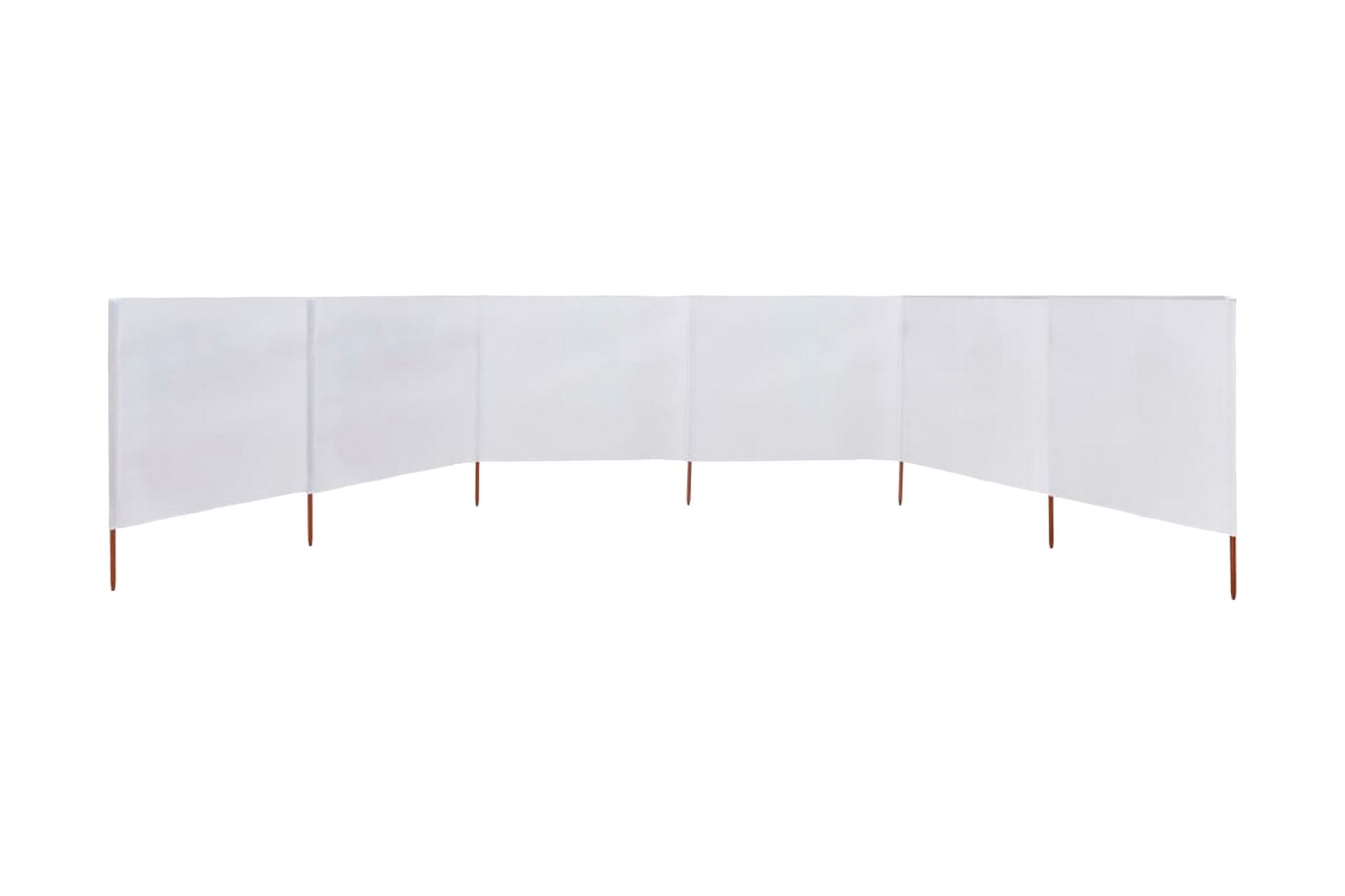 Vindskjerm 6 paneler stoff 800x120 cm sandhvit - Hvit - Hagemøbler - Solbeskyttelse - Avskjerming & vindskjerm