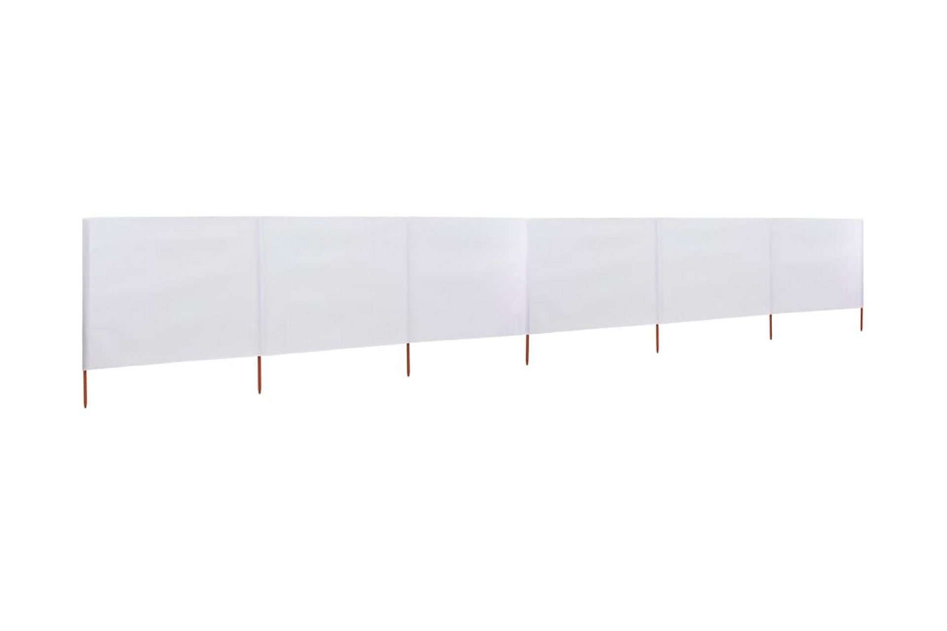 Vindskjerm 6 paneler stoff 800x120 cm sandhvit - Hvit - Hagemøbler - Solbeskyttelse - Avskjerming & vindskjerm