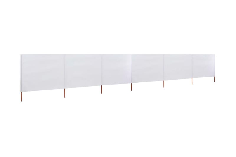 Vindskjerm 6 paneler stoff 800x120 cm sandhvit - Hvit - Hagemøbler - Solbeskyttelse - Avskjerming & vindskjerm