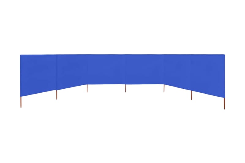 Vindskjerm 6 paneler stoff 800x160 cm asurblå - Blå - Hagemøbler - Solbeskyttelse - Avskjerming & vindskjerm
