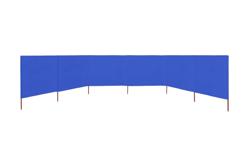 Vindskjerm 6 paneler stoff 800x120 cm asurblå - Blå - Sikkerhet & vindubeskyttelse veranda - Avskjerming & vindskjerm - Skjerm