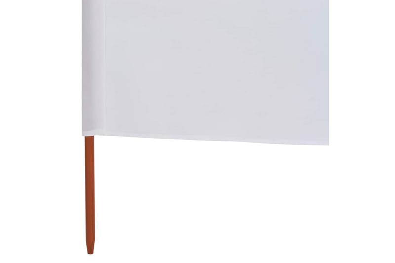 Vindskjerm 6 paneler stoff 800x160 cm sandhvit - Hvit - Sikkerhet & vindubeskyttelse veranda - Avskjerming & vindskjerm - Skjerm