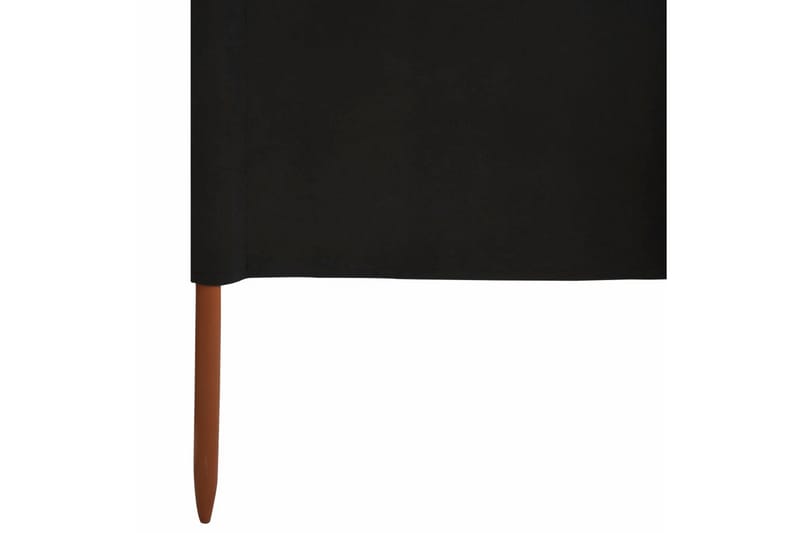 Vindskjerm 6 paneler stoff 800x80 cm svart - Svart - Hagemøbler - Solbeskyttelse - Avskjerming & vindskjerm