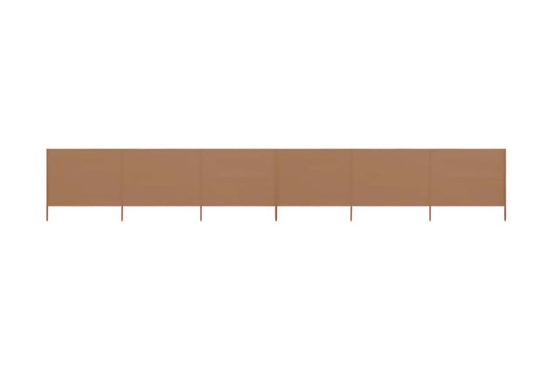 Vindskjerm 6 paneler stoff 800x160 cm gråbrun - Brun - Skjerm - Sikkerhet & vindubeskyttelse veranda - Avskjerming & vindskjerm