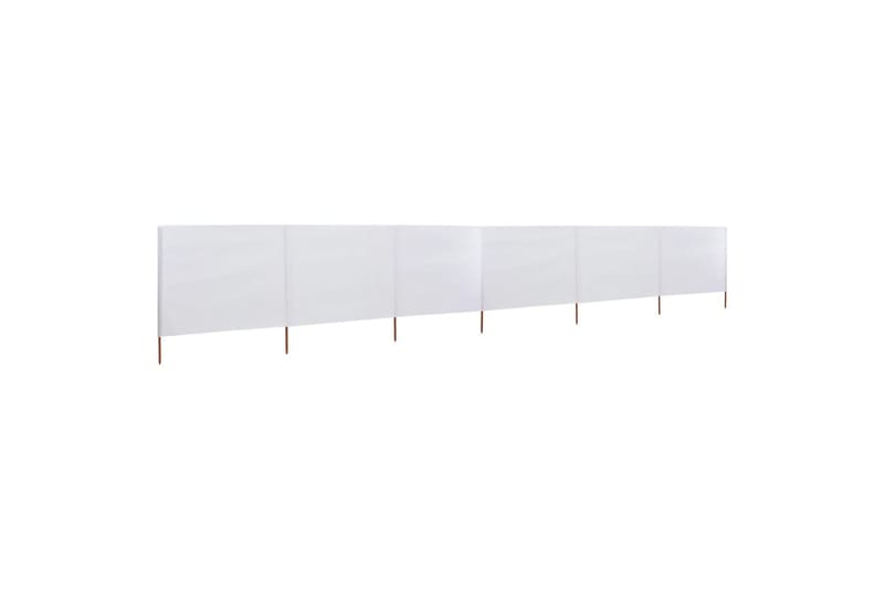 Vindskjerm 6 paneler stoff 800x80 cm hvit - Skjerm - Sikkerhet & vindubeskyttelse veranda - Avskjerming & vindskjerm