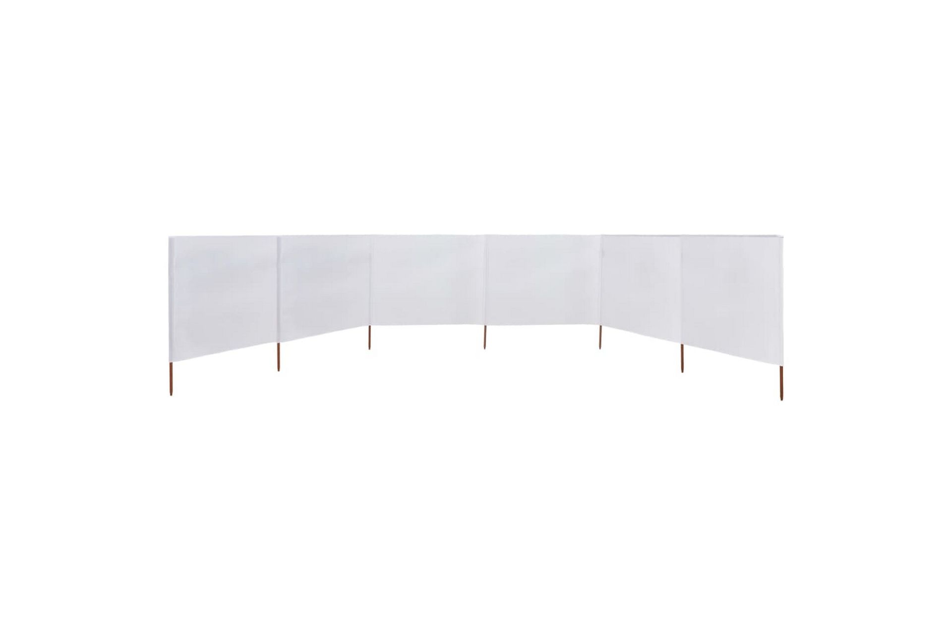 Vindskjerm 6 paneler stoff 800x80 cm hvit - Hagemøbler - Solbeskyttelse - Avskjerming & vindskjerm